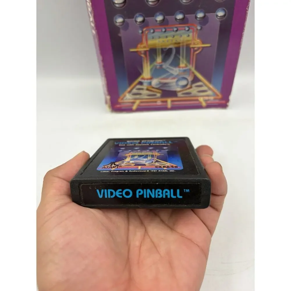 Video Pinball - Authentic Atari 2600 Game w/ Manual: Tested & Works